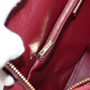 Salvatore Ferragamo Gancini Shoulder Bag Leather Wine Red Gold Auth 135156M-20