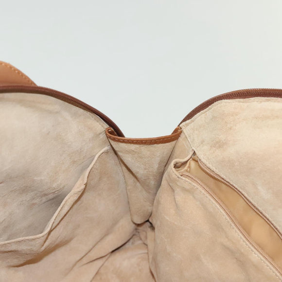 BOTTEGA VENETA INTRECCIATO Hand Bag Leather Brown Silver Auth 135158