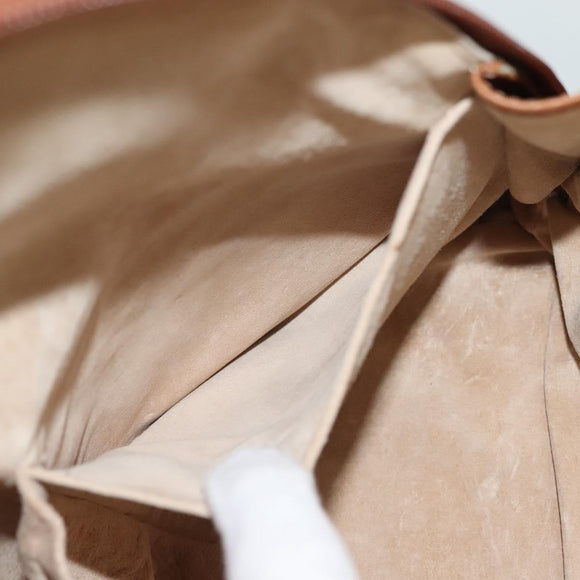 BOTTEGA VENETA INTRECCIATO Hand Bag Leather Brown Silver Auth 135158