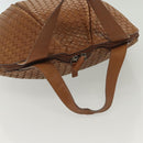 BOTTEGA VENETA INTRECCIATO Hand Bag Leather Brown Silver Auth 135158-6