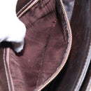 CELINE C Macadam Canvas Hand Bag Brown Gold Auth 135161-11