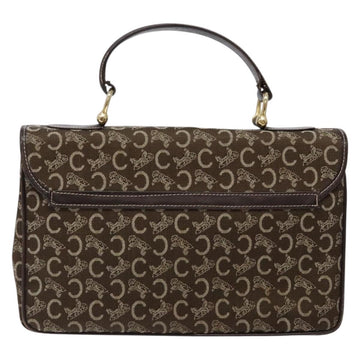 CELINE C Macadam Canvas Hand Bag Brown Gold Auth 135161 - 0