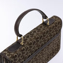 CELINE C Macadam Canvas Hand Bag Brown Gold Auth 135161-6