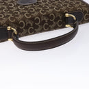CELINE C Macadam Canvas Hand Bag Brown Gold Auth 135161-7