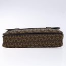 CELINE C Macadam Canvas Hand Bag Brown Gold Auth 135161-5