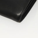 Christian Dior Chain Shoulder Bag Leather Black Gold Auth 135164-12