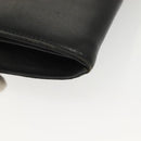 Christian Dior Chain Shoulder Bag Leather Black Gold Auth 135164-13