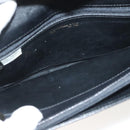 Christian Dior Chain Shoulder Bag Leather Black Gold Auth 135164-18