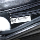 Christian Dior Chain Shoulder Bag Leather Black Gold Auth 135164-24