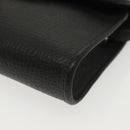 Christian Dior Shoulder Bag Leather Black Gold Auth 135165-14