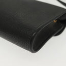 Christian Dior Shoulder Bag Leather Black Gold Auth 135165-16