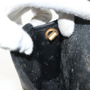 Christian Dior Shoulder Bag Leather Black Gold Auth 135165-18