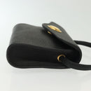 Christian Dior Shoulder Bag Leather Black Gold Auth 135165-3