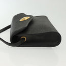 Christian Dior Shoulder Bag Leather Black Gold Auth 135165-4