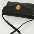 Christian Dior Shoulder Bag Leather Black Gold Auth 135165-6