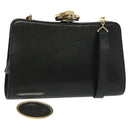 GUCCI Shoulder Bag Leather Black Gold 005 406 0284 Auth 135176-1