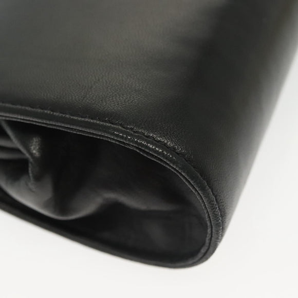 GUCCI Shoulder Bag Leather Black Gold 005 406 0284 Auth 135176