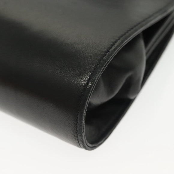 GUCCI Shoulder Bag Leather Black Gold 005 406 0284 Auth 135176