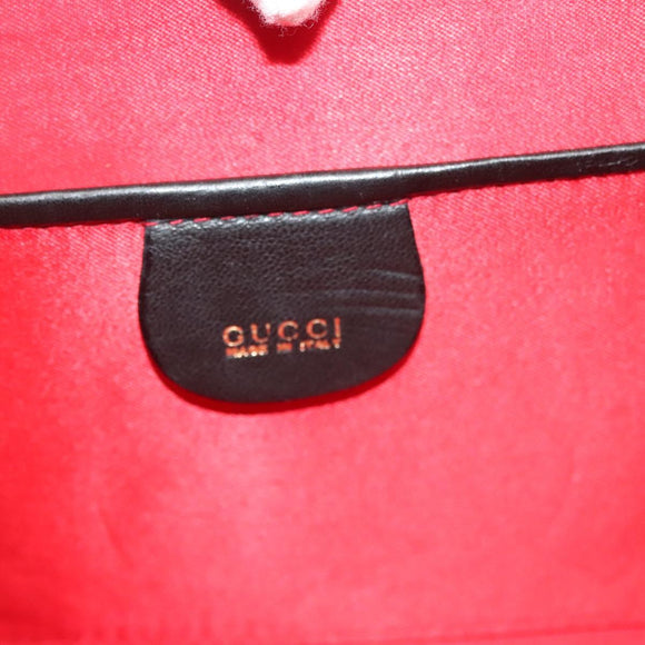 GUCCI Shoulder Bag Leather Black Gold 005 406 0284 Auth 135176