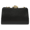 GUCCI Shoulder Bag Leather Black Gold 005 406 0284 Auth 135176-13