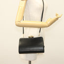 GUCCI Shoulder Bag Leather Black Gold 005 406 0284 Auth 135176-22