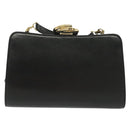 GUCCI Shoulder Bag Leather Black Gold 005 406 0284 Auth 135176-2