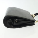 GUCCI Shoulder Bag Leather Black Gold 005 406 0284 Auth 135176-3