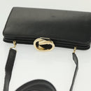 GUCCI Shoulder Bag Leather Black Gold 005 406 0284 Auth 135176-6
