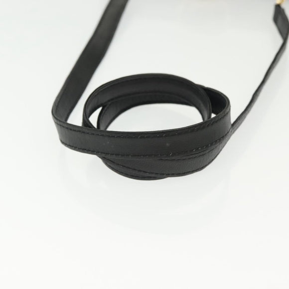 GUCCI Shoulder Bag Leather Black Gold 005 406 0284 Auth 135176