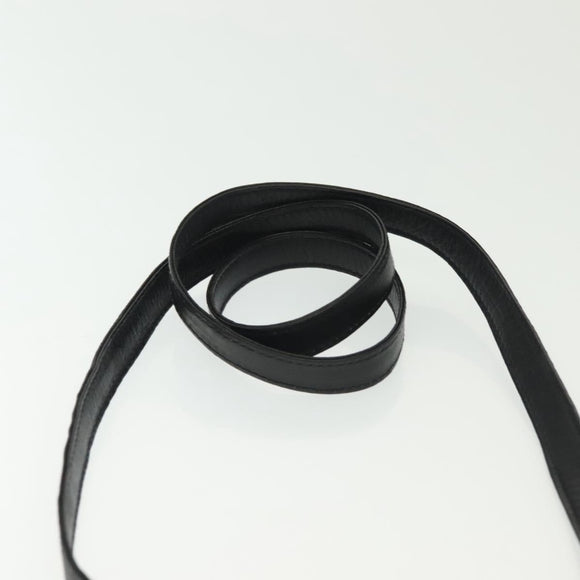 GUCCI Shoulder Bag Leather Black Gold 005 406 0284 Auth 135176