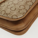 CELINE Macadam Canvas Shoulder Bag PVC Beige Gold Auth 135181-15