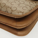 CELINE Macadam Canvas Shoulder Bag PVC Beige Gold Auth 135181-16