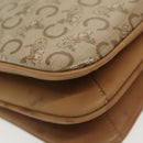 CELINE Macadam Canvas Shoulder Bag PVC Beige Gold Auth 135181-17