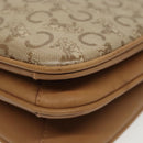 CELINE Macadam Canvas Shoulder Bag PVC Beige Gold Auth 135181-18