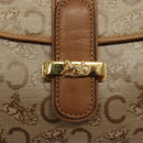 CELINE Macadam Canvas Shoulder Bag PVC Beige Gold Auth 135181-19