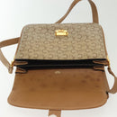 CELINE Macadam Canvas Shoulder Bag PVC Beige Gold Auth 135181-9