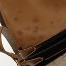 CELINE Macadam Canvas Shoulder Bag PVC Beige Gold Auth 135181-10