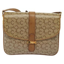CELINE Macadam Canvas Shoulder Bag PVC Beige Gold Auth 135181-13
