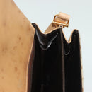 CELINE Macadam Canvas Shoulder Bag PVC Beige Gold Auth 135181-21