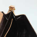 CELINE Macadam Canvas Shoulder Bag PVC Beige Gold Auth 135181-25