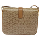 CELINE Macadam Canvas Shoulder Bag PVC Beige Gold Auth 135181-2