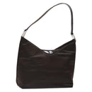 GUCCI Shoulder Bag Nylon Brown Silver 001 3017 Auth 135184-1