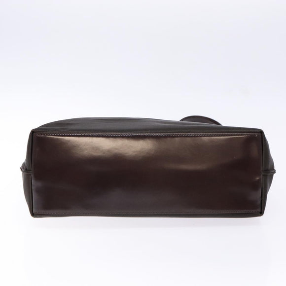 GUCCI Shoulder Bag Nylon Brown Silver 001 3017 Auth 135184
