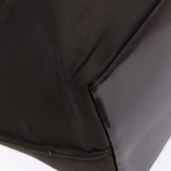 GUCCI Shoulder Bag Nylon Brown Silver 001 3017 Auth 135184