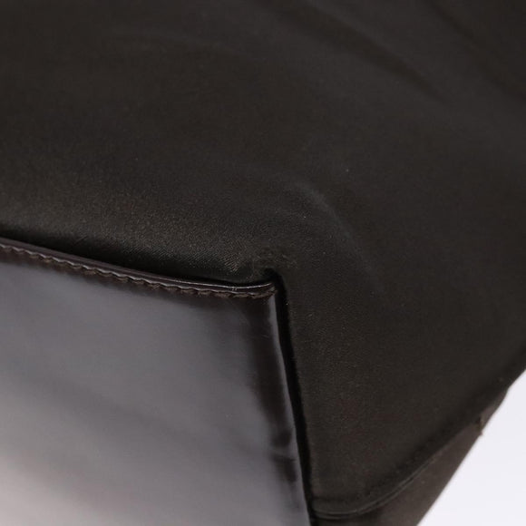 GUCCI Shoulder Bag Nylon Brown Silver 001 3017 Auth 135184