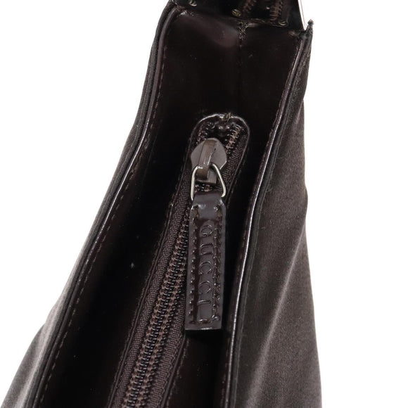 GUCCI Shoulder Bag Nylon Brown Silver 001 3017 Auth 135184
