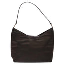 GUCCI Shoulder Bag Nylon Brown Silver 001 3017 Auth 135184-3