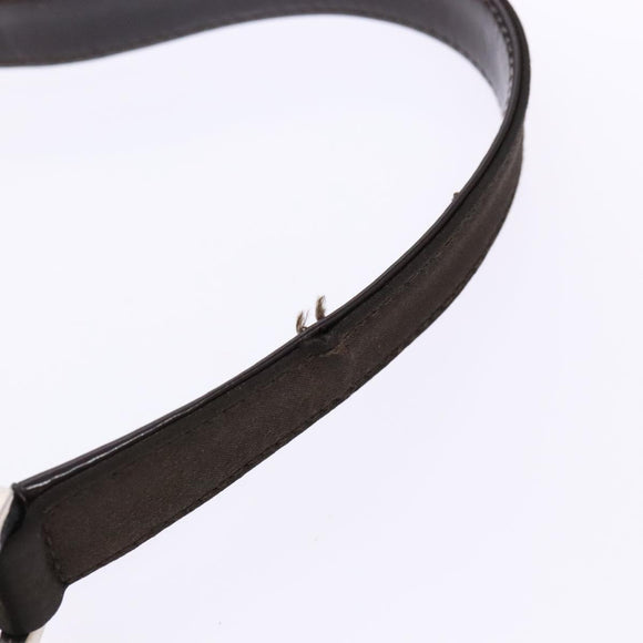 GUCCI Shoulder Bag Nylon Brown Silver 001 3017 Auth 135184