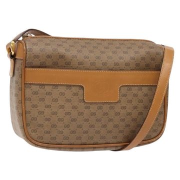 GUCCI Micro GG Supreme Shoulder Bag PVC Beige Gold 001 14 0412 Auth 135185