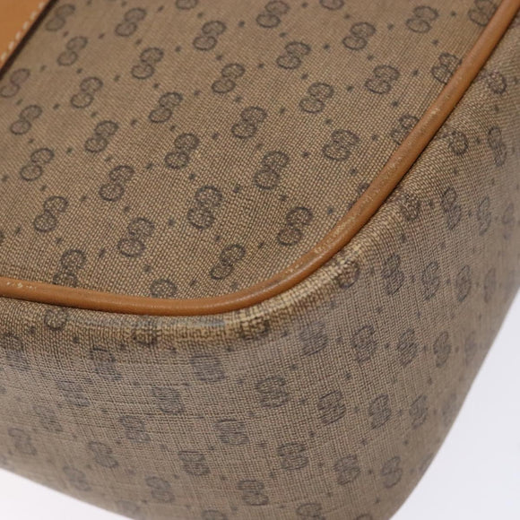 GUCCI Micro GG Supreme Shoulder Bag PVC Beige Gold 001 14 0412 Auth 135185